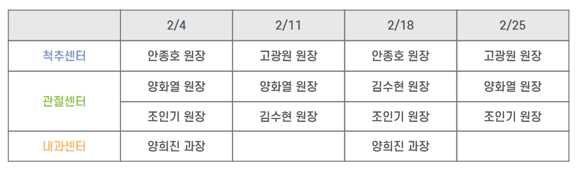 2월 의료진 토요진료 일정.PNG